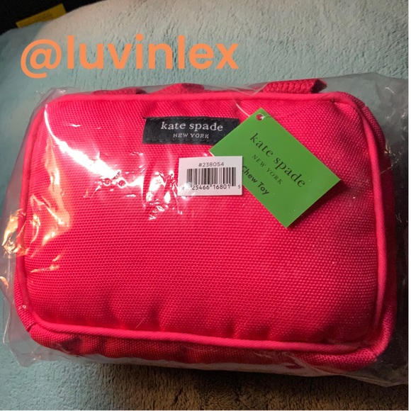 Kate Spade Hot Pink chew toy with squeaker 6"x4" never used- in original bag NWT - Picture 11 of 11